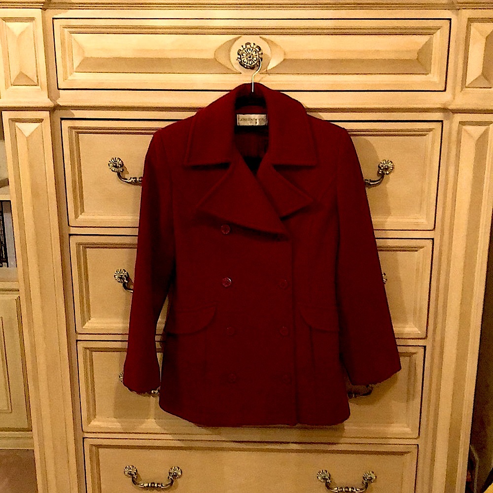 Red Pea Coat Jones New York